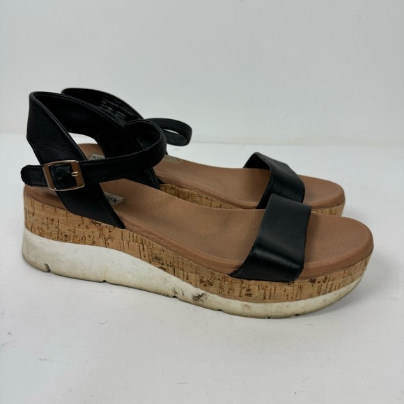 Steve Madden Roselita Black Platform Summer sandals neutral boho - Picture 1 of 8